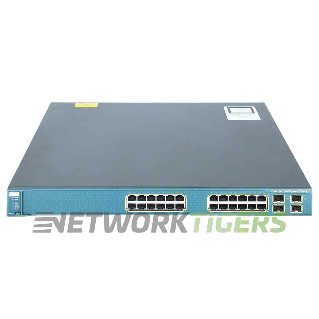 Cisco Catalyst WS-C3560G-24TS-S 24 Port POE outlets Ethernet Switch w/ 4 SFP Ports