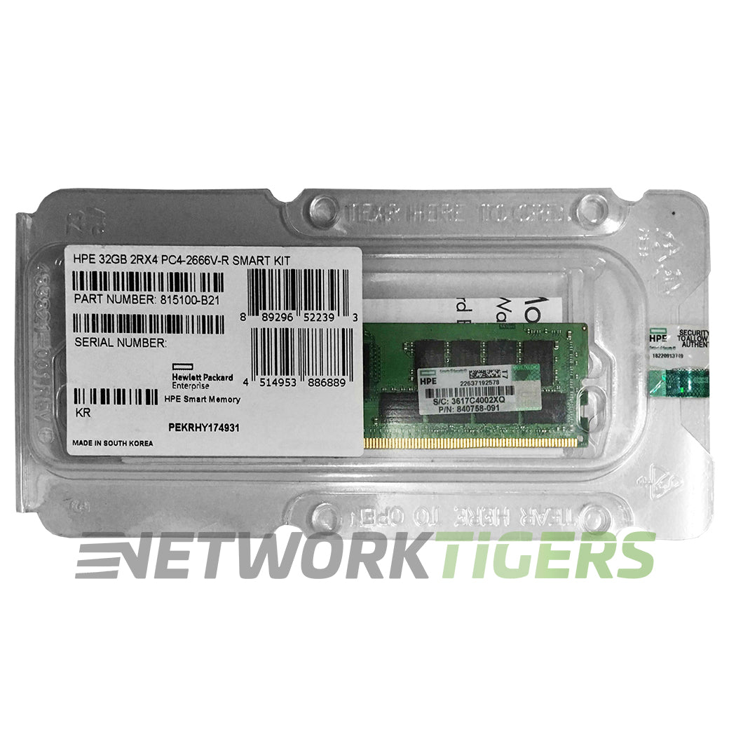 815100-B21, HPE 32GB (1x32GB) Dual Rank x4 DDR4-2..