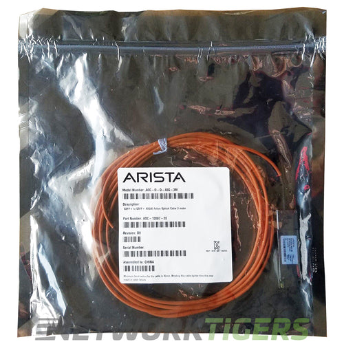 NEW Arista AOC-Q-Q-40G-3M 3m 40 Gigabit QSFP+ to QSFP+ Active Optical Cable