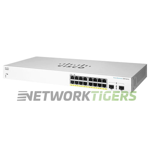 Cisco CBS220-16P-2G-NA Business 220 Series 16x 1GB PoE+ RJ45 2x 1GB SFP Switch