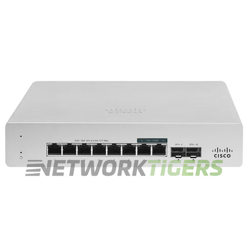 Cisco Meraki MS130-8X-HW 6x MultiGB PoE++ RJ-45 2x 10GB SFP+ Unclaimed Switch