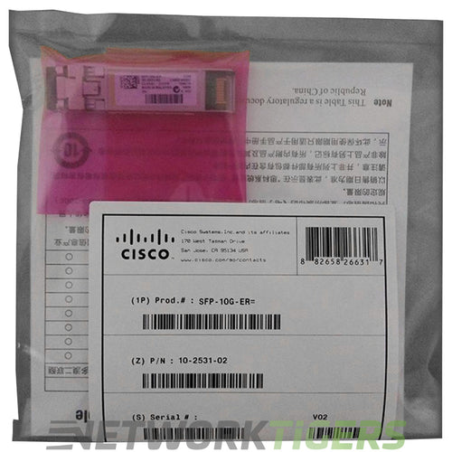 NEW Cisco SFP-10G-ER 10GB BASE-ER Extended Reach SMF Optical SFP+ Transceiver