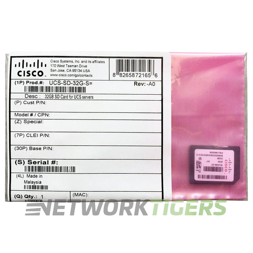 NEW Cisco UCS-SD-32G-S UCS Series 32GB SD Flash Card