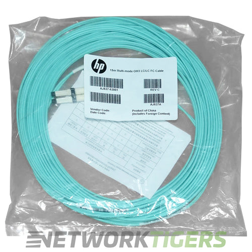 NEW HPE AJ837A 15.0m LC to LC Multi-mode OM3 2-Fiber Fiber Optic Cable