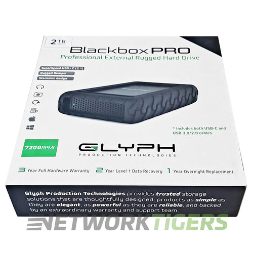 Glyph BlackBox Pro BBPR2000 2TB External Hard Drive 7200 RPM USB-C